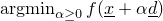 %preamble{\usepackage{amsmath}} \[\operatorname{argmin}_{\alpha