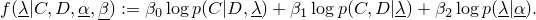 \[f(\underline{\lambda}|C,D,\underline{\alpha},\underline{\beta})