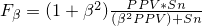 $F_\beta = (1+\beta^2) \frac{PPV*Sn}{(\beta^2 PPV) + Sn}$